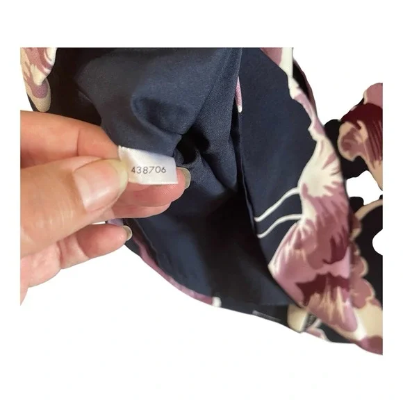 Ann Taylor Factory Floral Print Sheath Dress Sleeveless Navy Blue Purple W Sz 2 - Picture 6 of 7